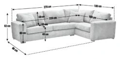 Habitat Eton Fabric Left Hand Corner Sofa - Biege 10 Habitat Eton Fabric Left Hand Corner Sofa - Biege -Habitat Store 1151484 R E001