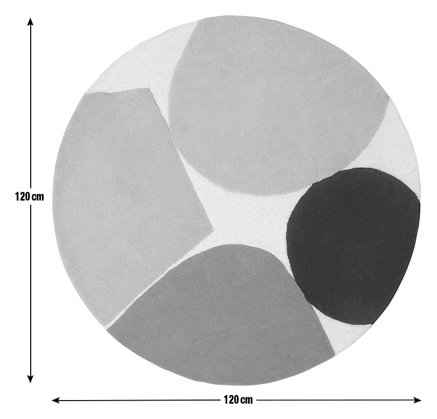 Habitat Geometric Circle Cut Pile Rug - 120x120cm - Multi 4 Habitat Geometric Circle Cut Pile Rug - 120x120cm - Multi - Image 4