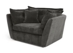 Habitat Jacques Velvet Cuddle Chair - Grey -Habitat Store 1177217 R Z002A