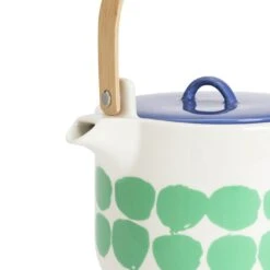 Habitat Abstract Stoneware Teapot - Green And Blue -Habitat Store 1181478 R Z004A