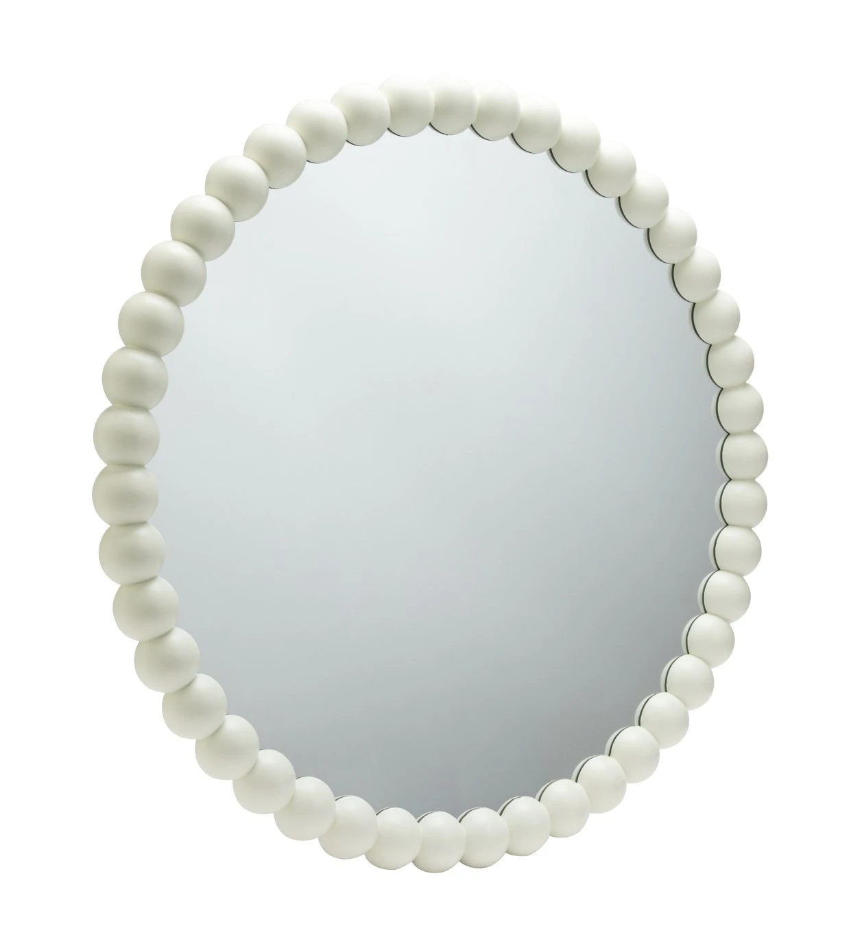 Habitat Beaded Round Wall Mirror - White - 70x70cm 1 Habitat Beaded Round Wall Mirror - White - 70x70cm