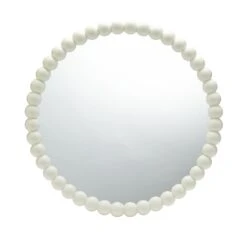 Habitat Beaded Round Wall Mirror - White - 70x70cm 8 Habitat Beaded Round Wall Mirror - White - 70x70cm -Habitat Store 1182927 R Z003A