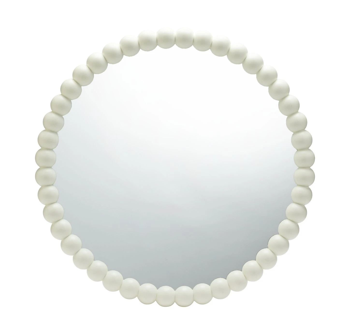Habitat Beaded Round Wall Mirror - White - 70x70cm 4 Habitat Beaded Round Wall Mirror - White - 70x70cm - Image 4