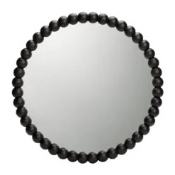 Habitat Beaded Round Wall Mirror - Black - 70x70cm 8 Habitat Beaded Round Wall Mirror - Black - 70x70cm -Habitat Store 1182934 R Z003A