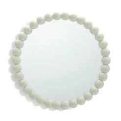 Habitat Beaded Round Wall Mirror - White - 50x50cm 8 Habitat Beaded Round Wall Mirror - White - 50x50cm -Habitat Store 1182941 R Z003A