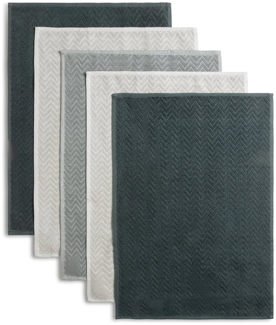 Habitat Zig Zag Terry Pack Of 5 Tea Towels 5 Habitat Zig Zag Terry Pack Of 5 Tea Towels - Image 5