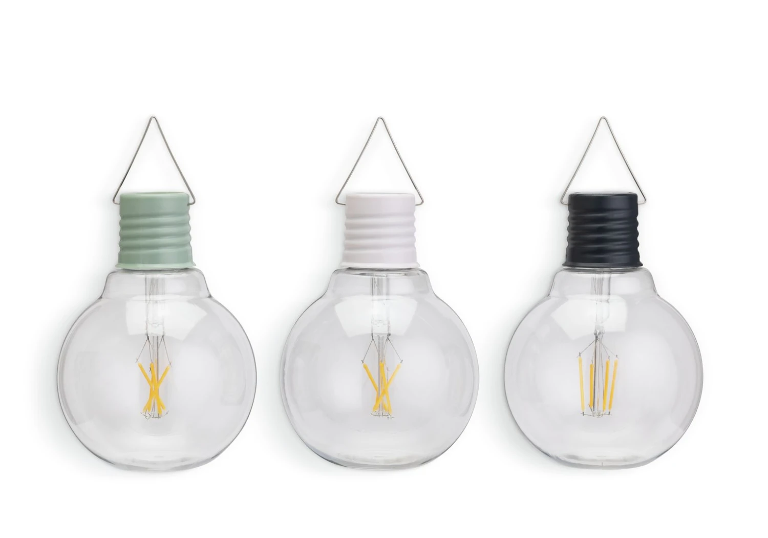 Habitat Coloured Cap Filament Solar Lightbulb - Pack Of 3 3 Habitat Coloured Cap Filament Solar Lightbulb - Pack Of 3 - Image 3