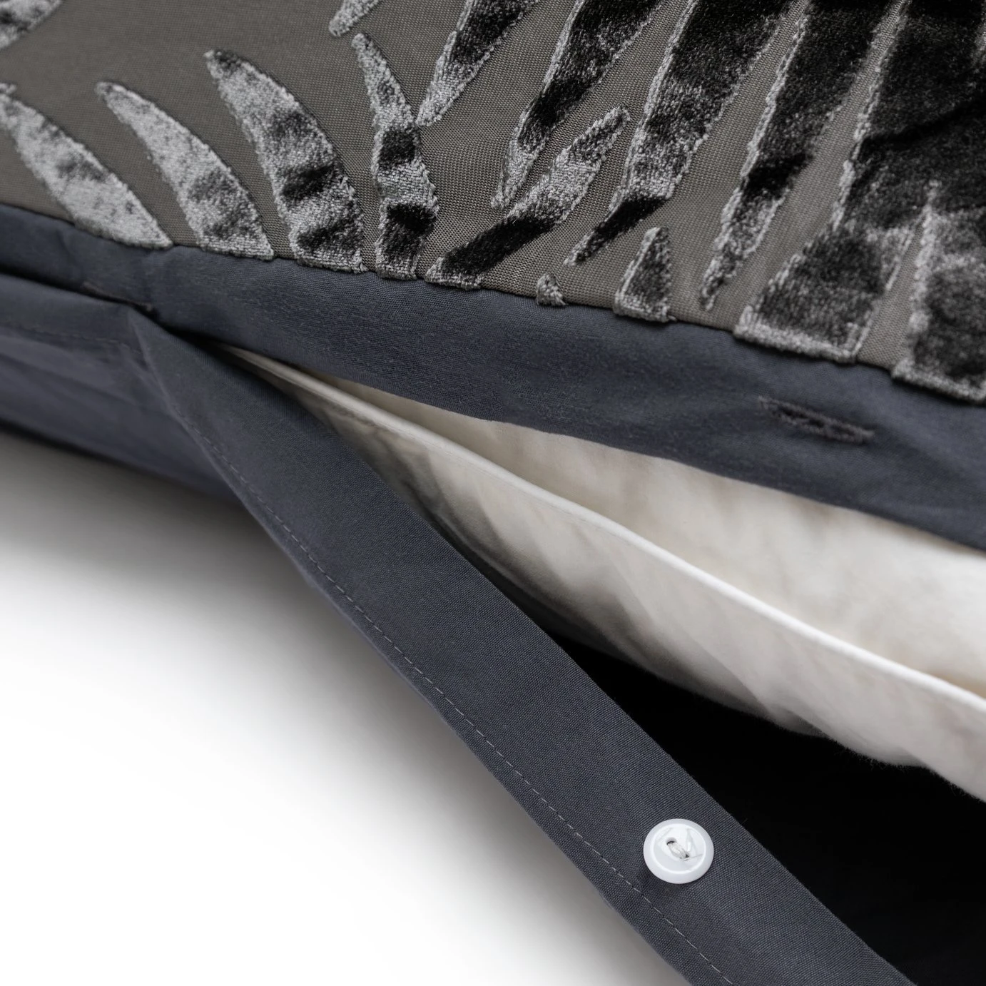 Habitat Velvet Feather Charcoal Bedding Set - Double 5 Habitat Velvet Feather Charcoal Bedding Set - Double - Image 5