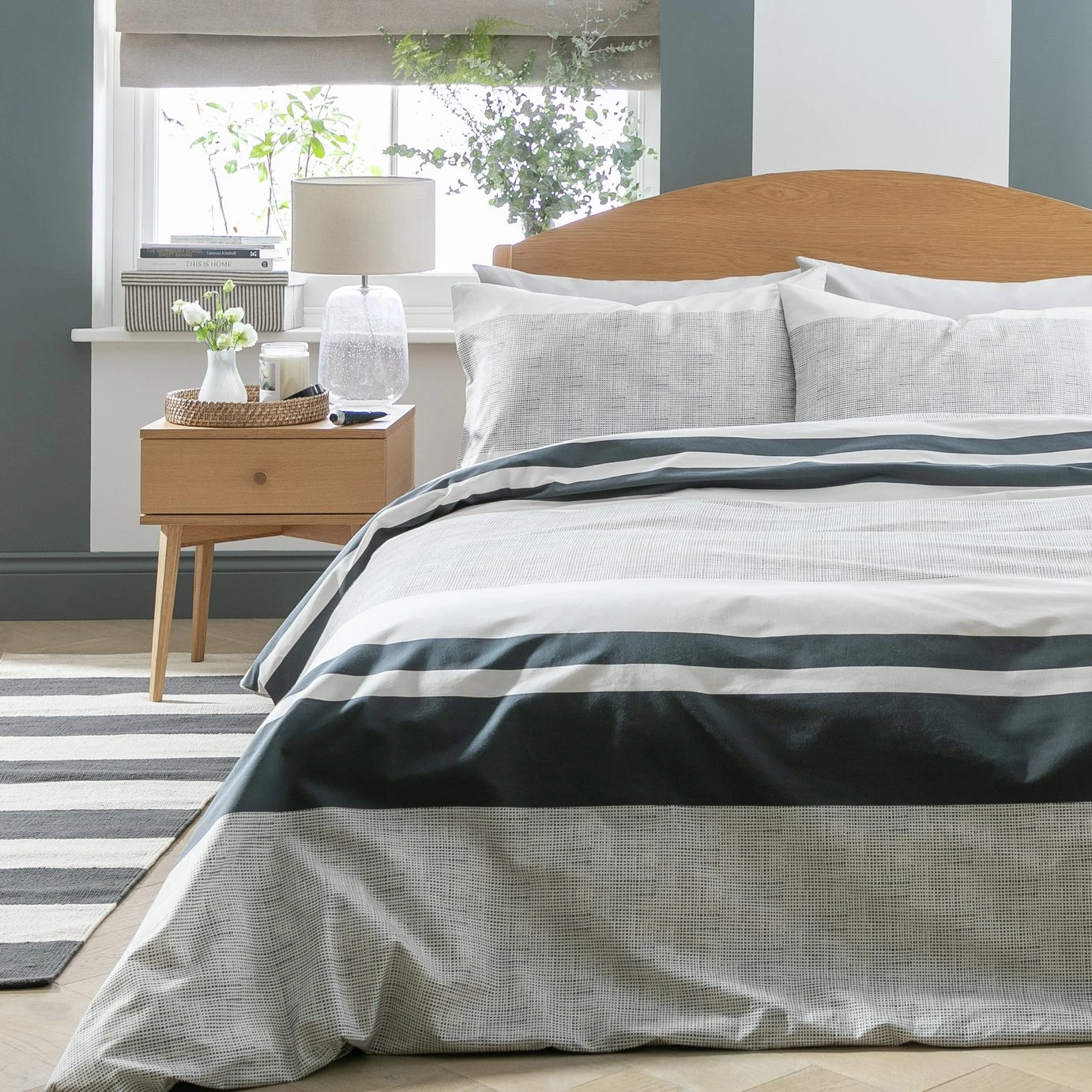 Habitat 180 TC Textured Block Print Bedding Set - Single 1 Habitat 180 TC Textured Block Print Bedding Set - Single