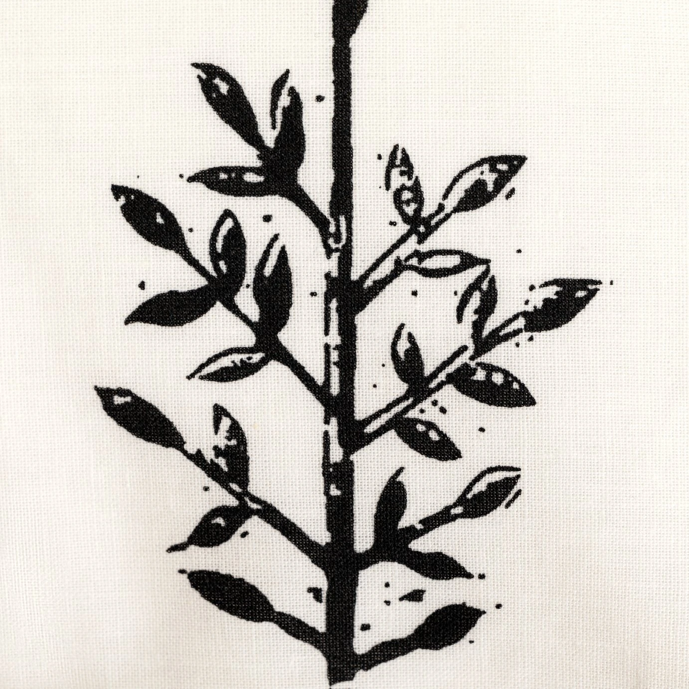 Habitat Woodblock Leaf White Bedding Set - Single 2 Habitat Woodblock Leaf White Bedding Set - Single - Image 2