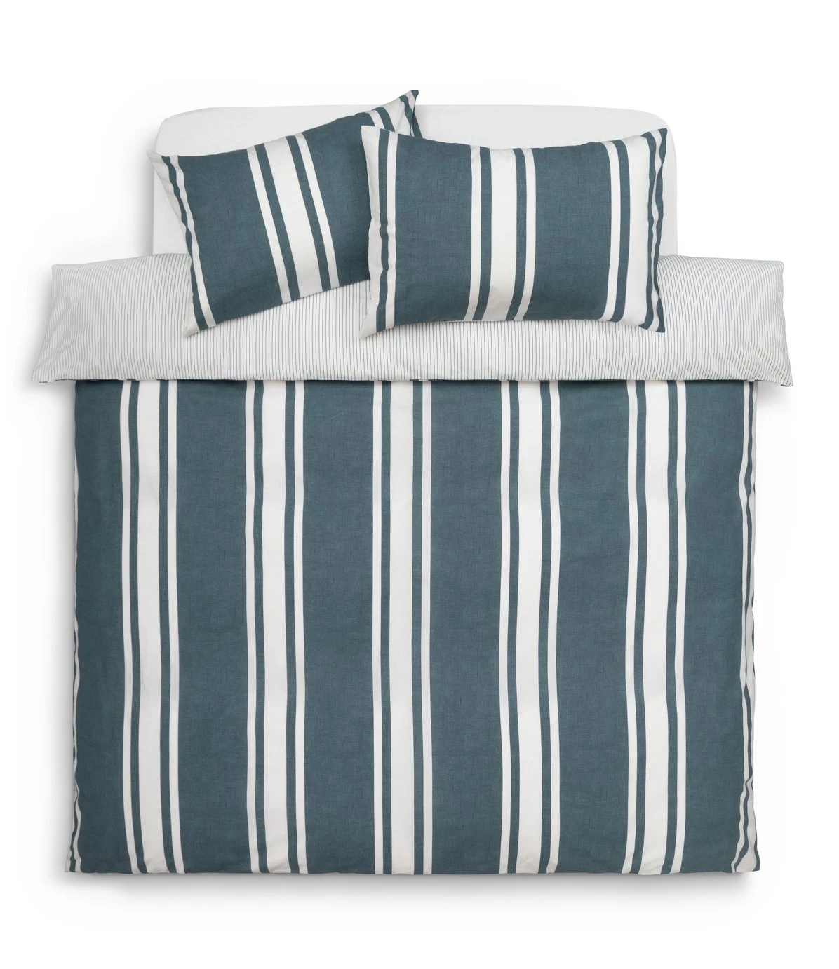 Habitat Cotton Coastal Stripe Blue Bedding Set - Single 3 Habitat Cotton Coastal Stripe Blue Bedding Set - Single - Image 3