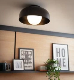 Habitat Modern Globe Metal Bathroom Ceiling Light - Black -Habitat Store 1233584 R Z002C