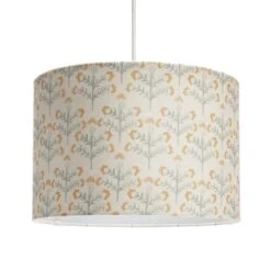 Habitat Floral Print Faux Linen Shade - Cream And Orange -Habitat Store 1233663 R Z002A