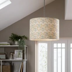 Habitat Floral Print Faux Linen Shade - Cream And Orange -Habitat Store 1233663 R Z002C