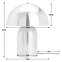 Habitat Mushroom Steel Table Lamp - Brass 9 Habitat Mushroom Steel Table Lamp - Brass -Habitat Store 1233670 R E001