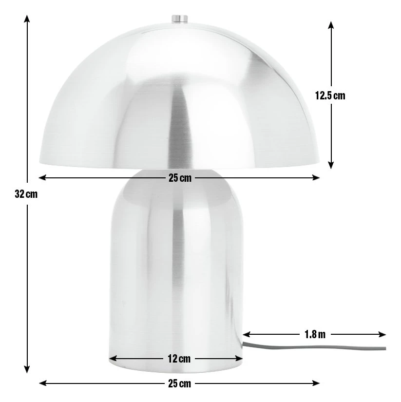 Habitat Mushroom Steel Table Lamp - Brass 3 Habitat Mushroom Steel Table Lamp - Brass - Image 3