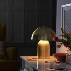Habitat Mushroom Steel Table Lamp - Brass 13 Habitat Mushroom Steel Table Lamp - Brass -Habitat Store 1233670 R Z002C