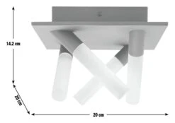 Habitat Metal 4 Light LED Bathroom Flush Ceiling Light-Black -Habitat Store 1233687 R E001