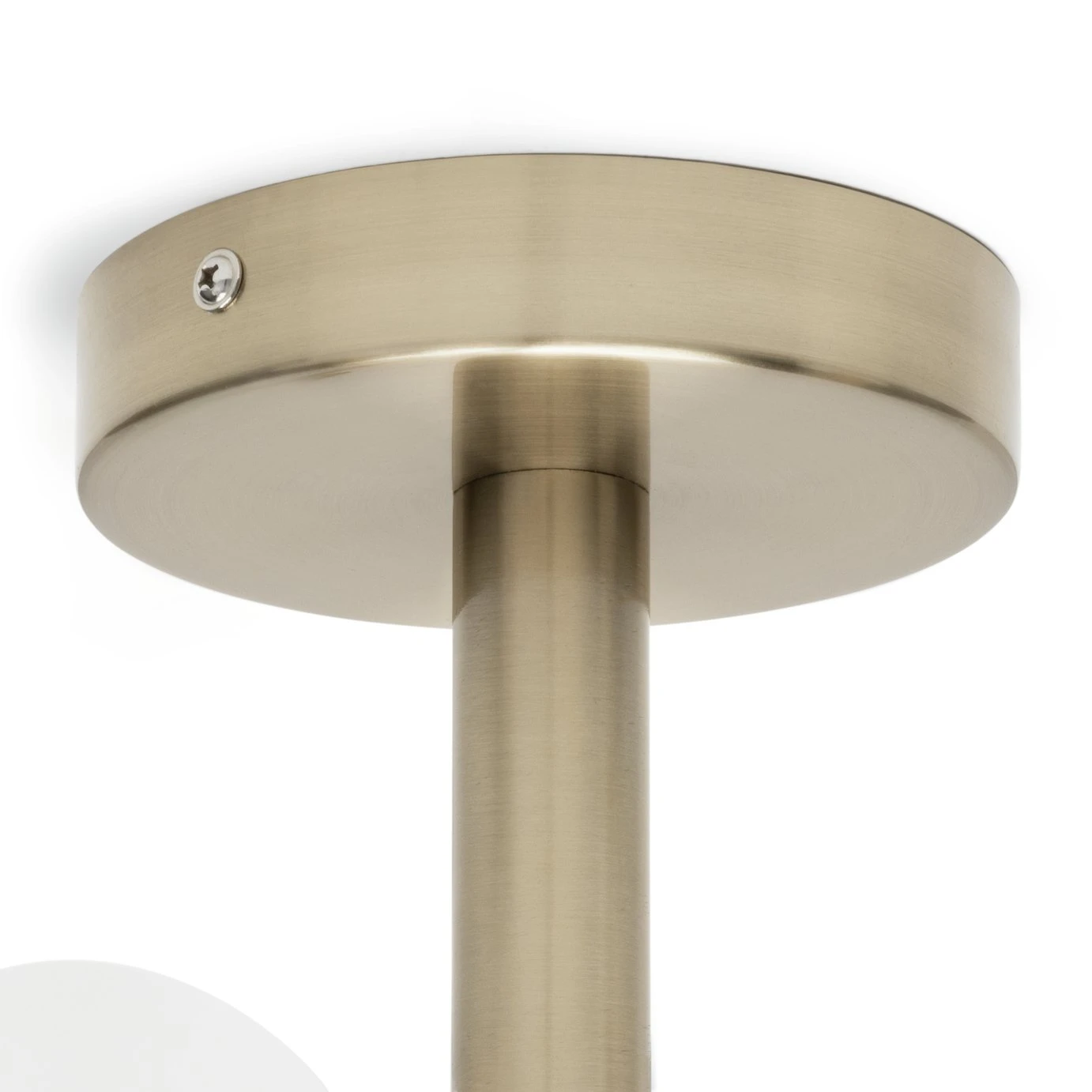 Habitat Globe Ribbed Metal Bathroom Ceiling Light - Brass 5 Habitat Globe Ribbed Metal Bathroom Ceiling Light - Brass - Image 5