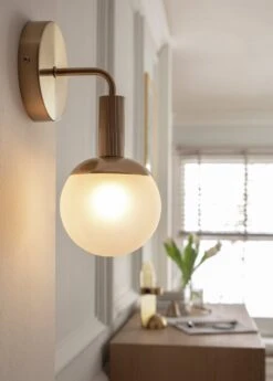 Habitat Ribbed Metal Bathroom Wall Light - Gold -Habitat Store 1233742 R Z002C