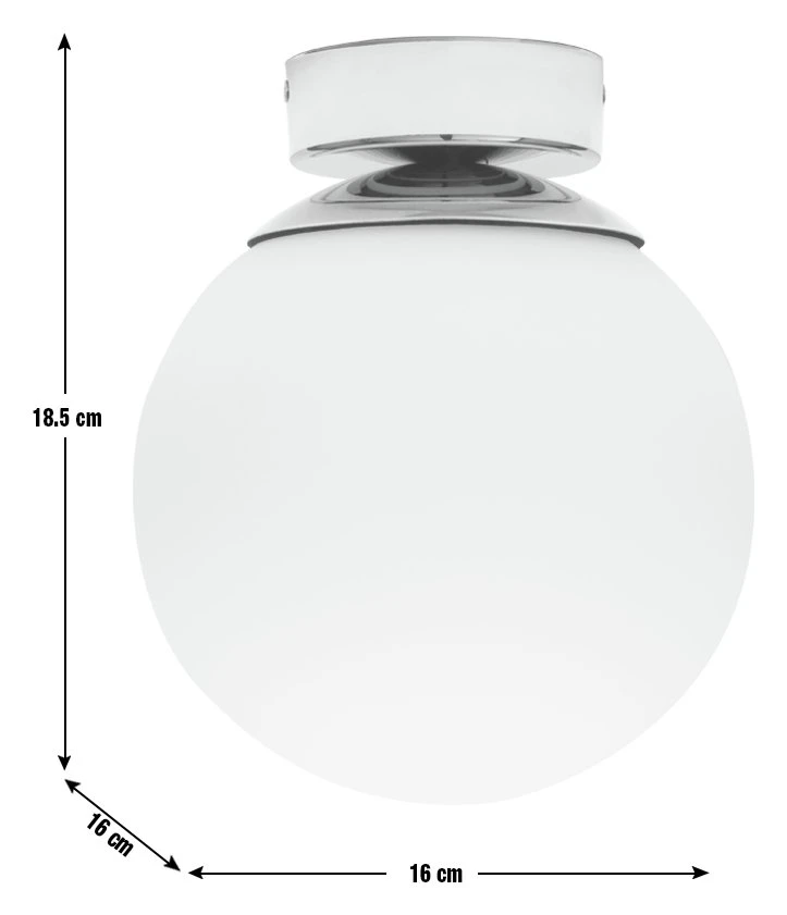 Habitat Opal Glass Bathroom Flush Ceiling Light - White 3 Habitat Opal Glass Bathroom Flush Ceiling Light - White - Image 3