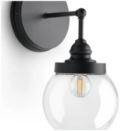 Habitat Globe Metal Bathroom Wall Light - Black -Habitat Store 1233773 R Z002A