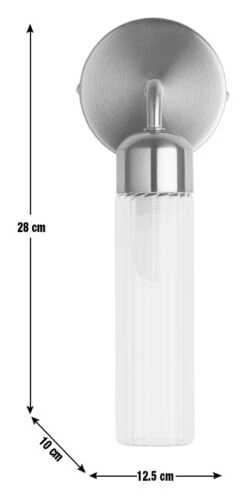 Habitat Ribbed Metal Bathroom Wall Light - Gold 7 Habitat Ribbed Metal Bathroom Wall Light - Gold -Habitat Store 1233814 R E001