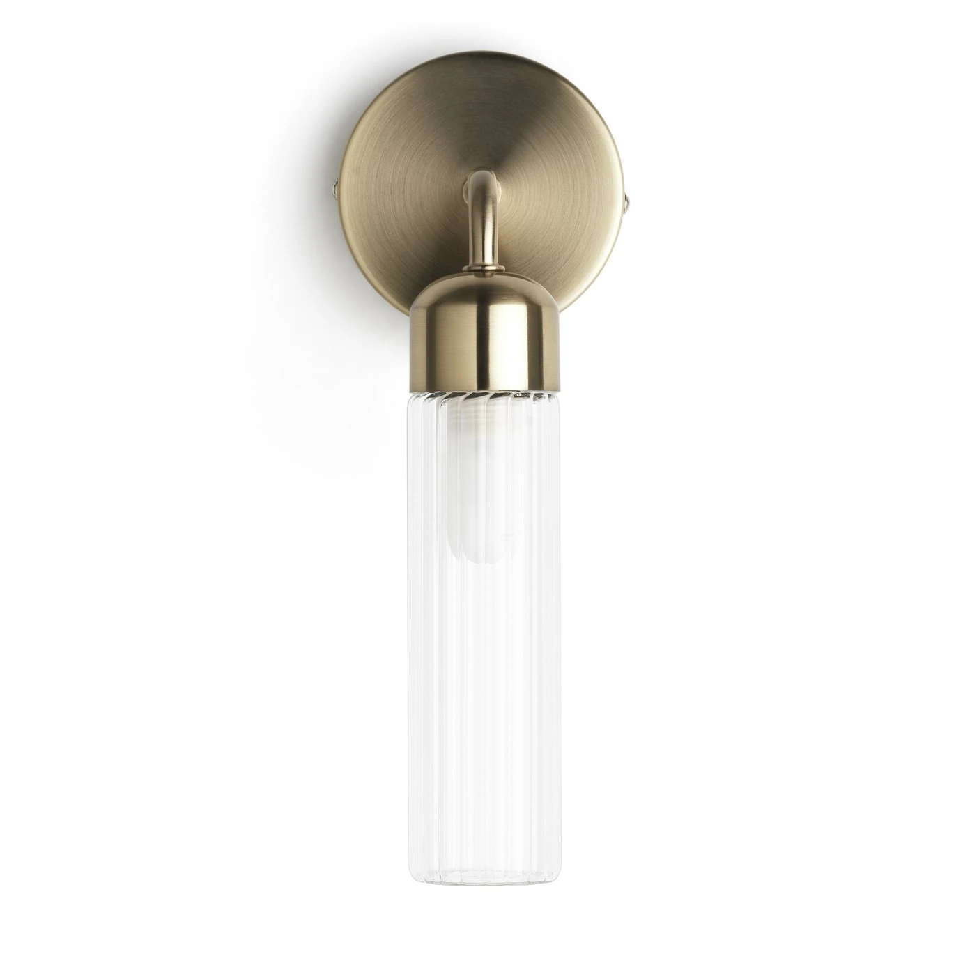 Habitat Ribbed Metal Bathroom Wall Light - Gold 2 Habitat Ribbed Metal Bathroom Wall Light - Gold - Image 2