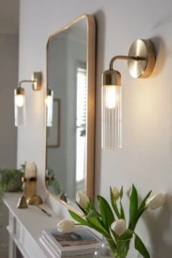 Habitat Ribbed Metal Bathroom Wall Light - Gold 9 Habitat Ribbed Metal Bathroom Wall Light - Gold -Habitat Store 1233814 R Z002C
