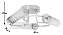 Habitat Ribbed Metal 3 Light Bathroom Ceiling Light - Gold 8 Habitat Ribbed Metal 3 Light Bathroom Ceiling Light - Gold -Habitat Store 1233845 R E001