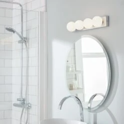 Habitat Metal 4 Light Bathroom Wall Light - Chrome -Habitat Store 1233852 R Z002C