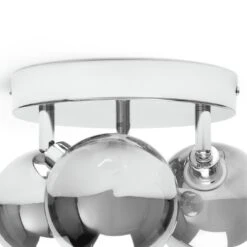 Habitat Globe Metal Bathroom Flush To Ceiling Light - Silver 10 Habitat Globe Metal Bathroom Flush To Ceiling Light - Silver -Habitat Store 1233883 R Z003A