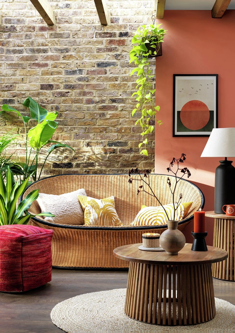 Habitat Geo Tufted Cushion - Yellow & White - 60x30cm 6 Habitat Geo Tufted Cushion - Yellow & White - 60x30cm - Image 6