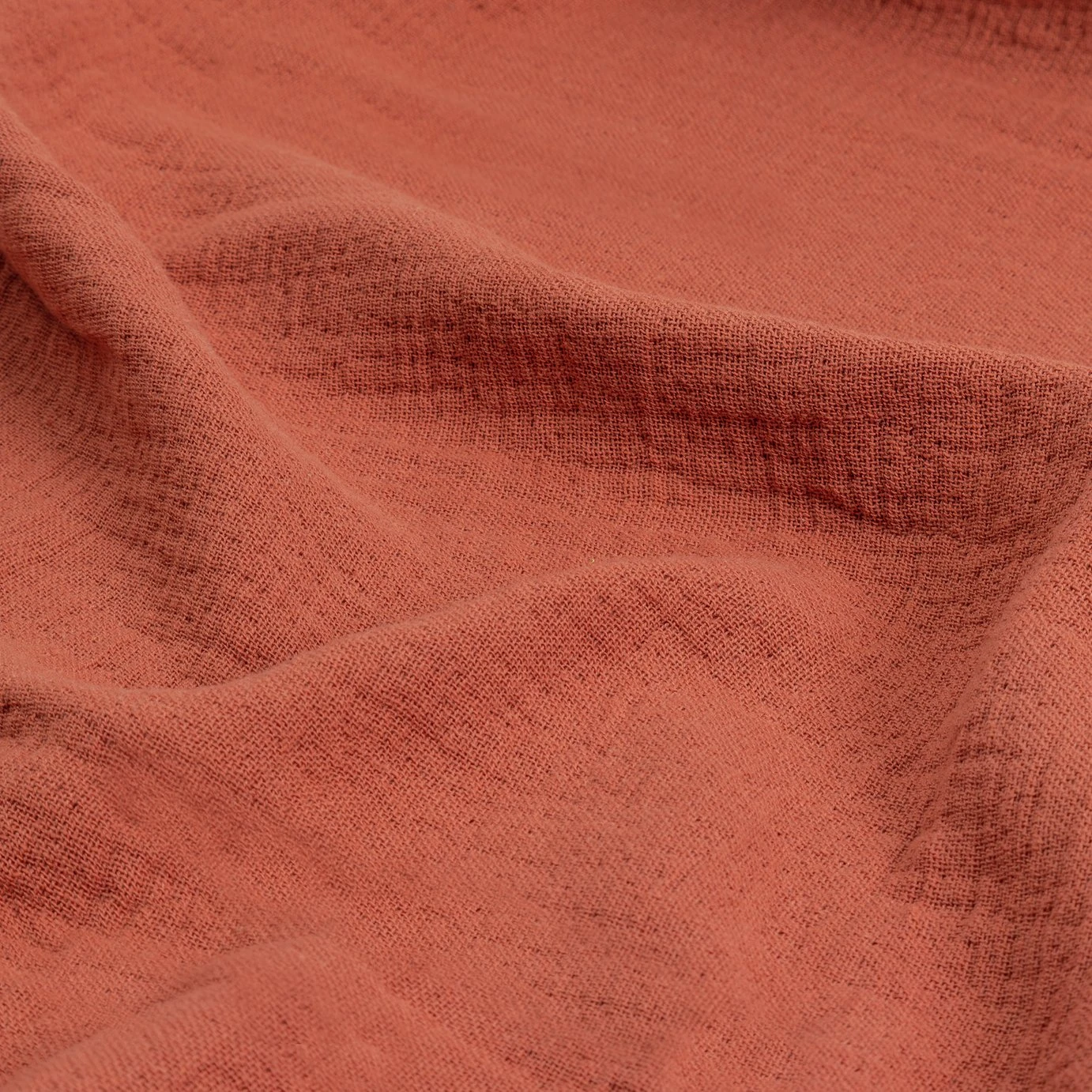 Habitat Cotton Plain Textured Throw - Terracotta - 150x200cm 4 Habitat Cotton Plain Textured Throw - Terracotta - 150x200cm - Image 4