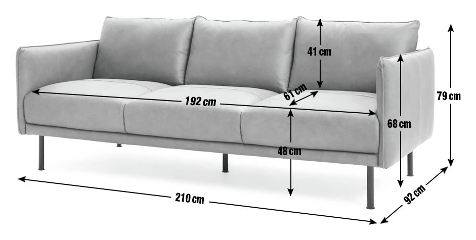 Habitat Moore Leather 4 Seater Sofa - Tan 4 Habitat Moore Leather 4 Seater Sofa - Tan - Image 4