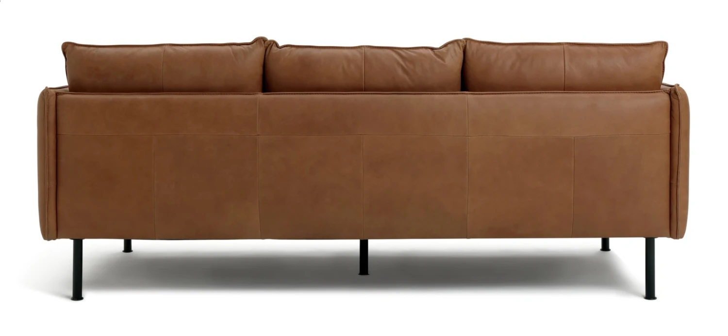 Habitat Moore Leather 4 Seater Sofa - Tan 6 Habitat Moore Leather 4 Seater Sofa - Tan - Image 6