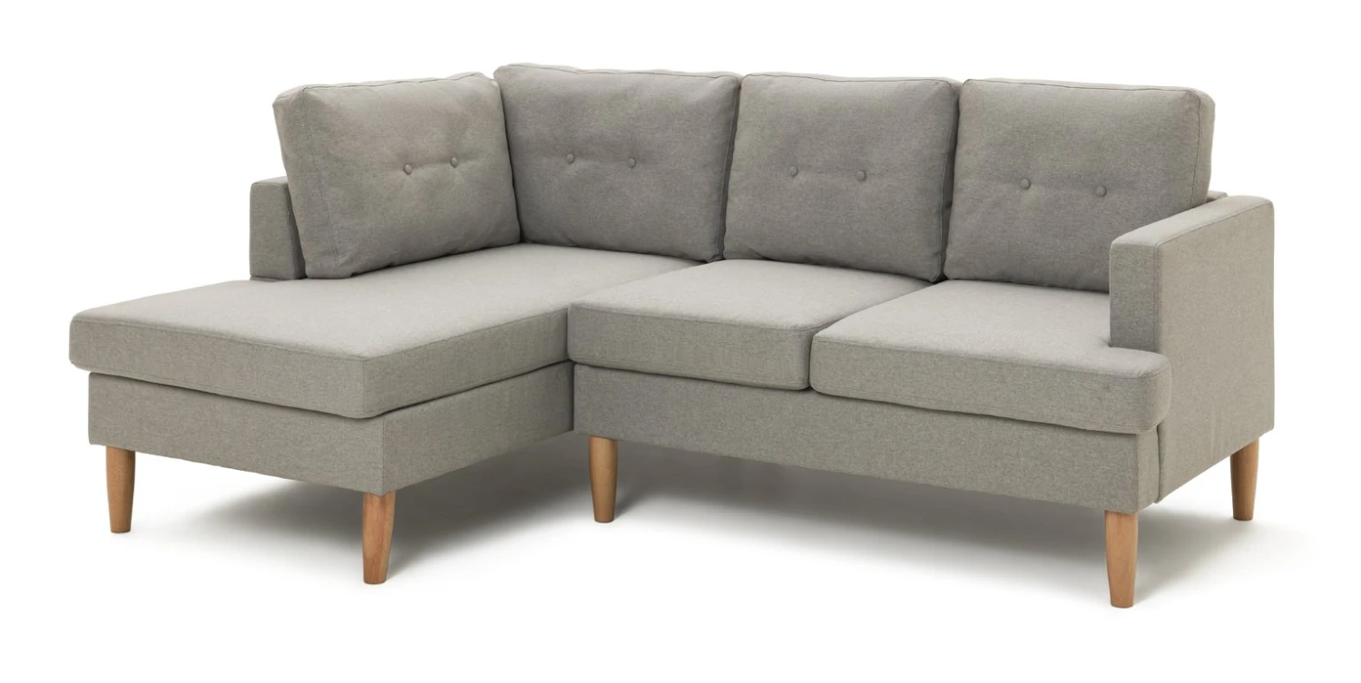 Habitat Joshua Self Assembly Left Hand Corner Sofa - Grey 1 Habitat Joshua Self Assembly Left Hand Corner Sofa - Grey
