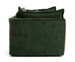 Habitat Jacques Velvet Cuddle Chair - Moss Green -Habitat Store 1252826 R Z004A