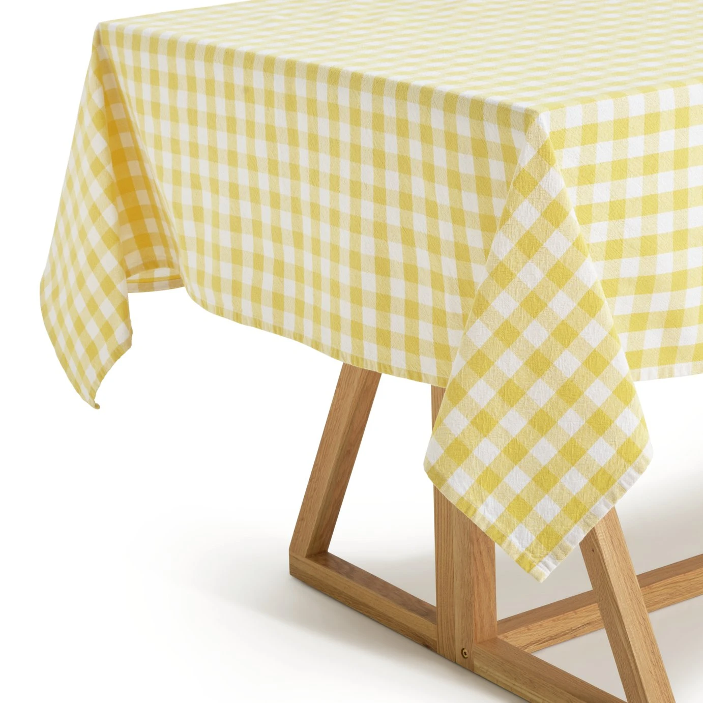 Habitat Checked Table Cloth - Yellow 1 Habitat Checked Table Cloth - Yellow