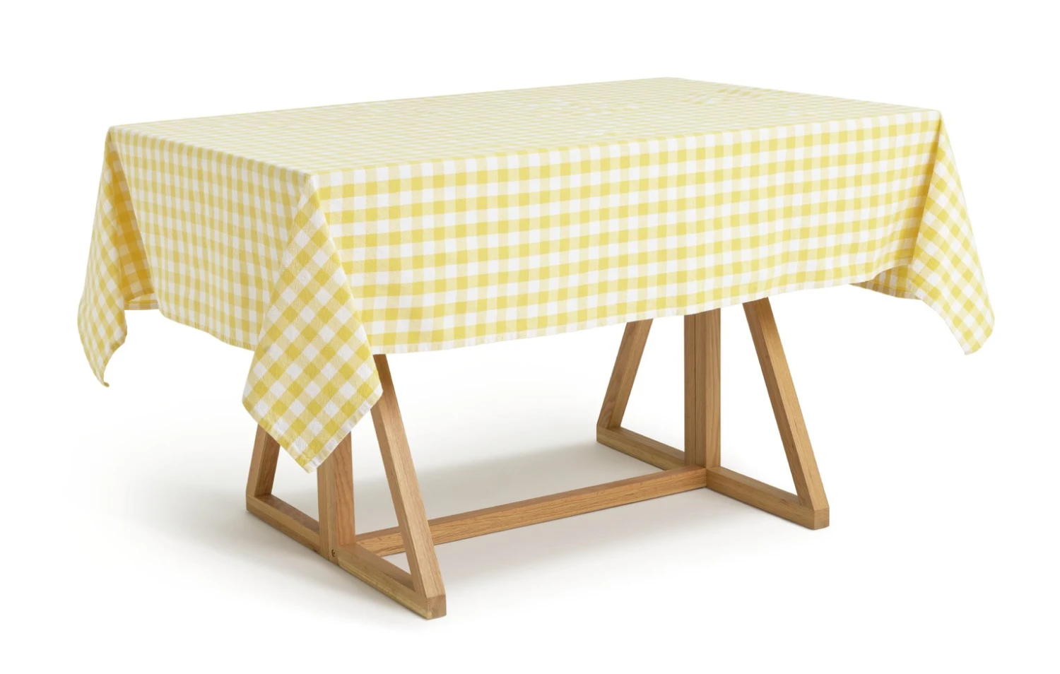 Habitat Checked Table Cloth - Yellow 3 Habitat Checked Table Cloth - Yellow - Image 3