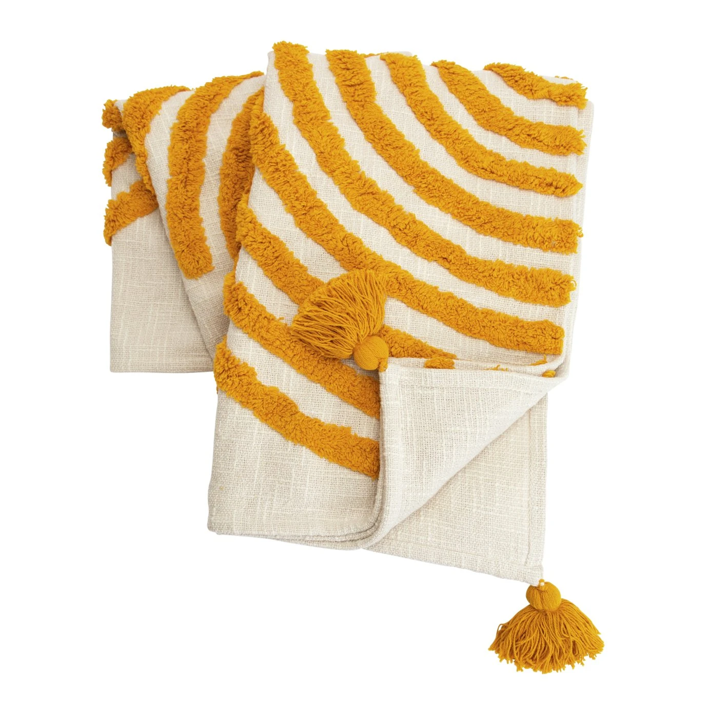 Habitat Geo Tufted Throw - White & Yellow - 125x150cm 1 Habitat Geo Tufted Throw - White & Yellow - 125x150cm