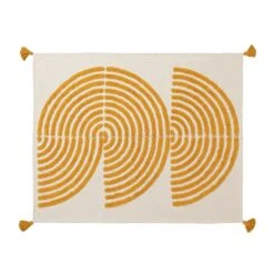 Habitat Geo Tufted Throw - White & Yellow - 125x150cm 11 Habitat Geo Tufted Throw - White & Yellow - 125x150cm -Habitat Store 1309944 R Z004A