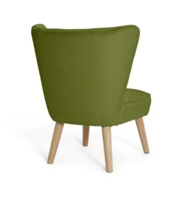 Habitat Alexis Velvet Cocktail Chair - Olive -Habitat Store 1341287 R Z003A