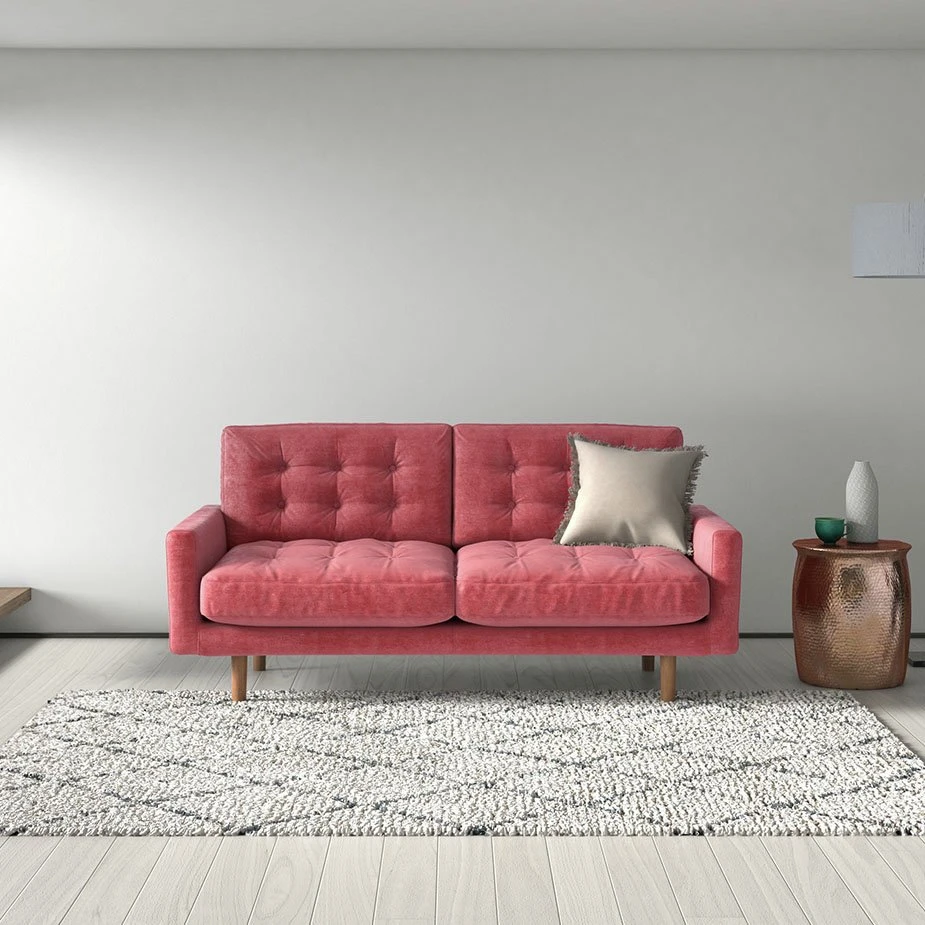 Habitat Fenner Velvet 2 Seater Sofa - Moss Green 7 Habitat Fenner Velvet 2 Seater Sofa - Moss Green - Image 7