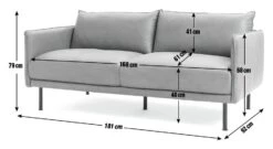 Habitat Moore Leather 3 Seater Sofa - Tan 13 Habitat Moore Leather 3 Seater Sofa - Tan -Habitat Store 1352616 R E001