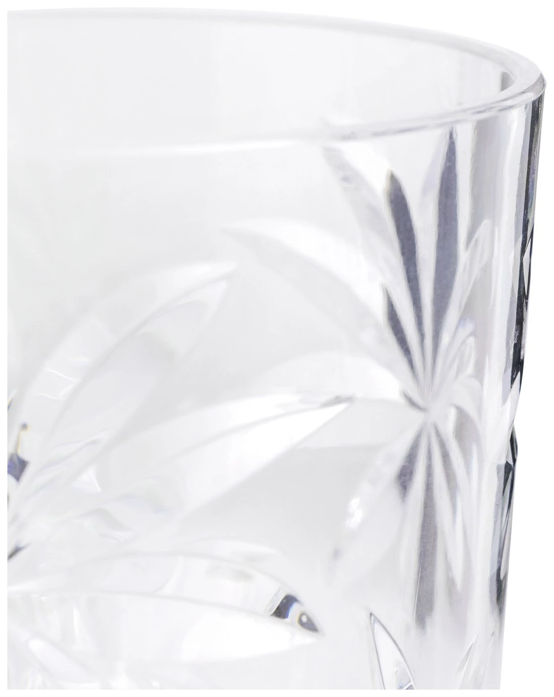 Habitat Palm Design Transparent Tumbler - Pack Of 4 2 Habitat Palm Design Transparent Tumbler - Pack Of 4 - Image 2