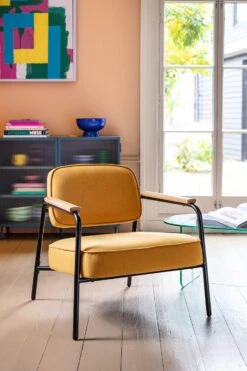 Habitat Jesper Fabric Accent Chair - Yellow -Habitat Store 1402047 R Z002C