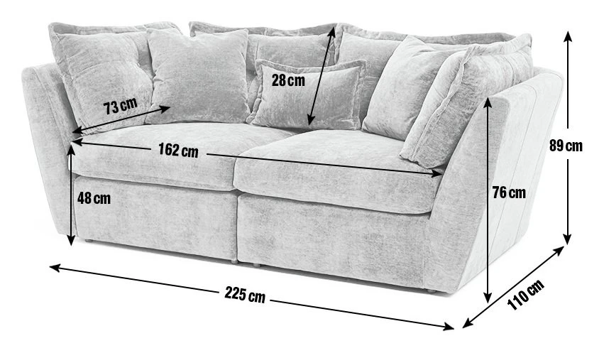 Habitat Jacques Large 3 Seater Sofa - Grey 4 Habitat Jacques Large 3 Seater Sofa - Grey - Image 4
