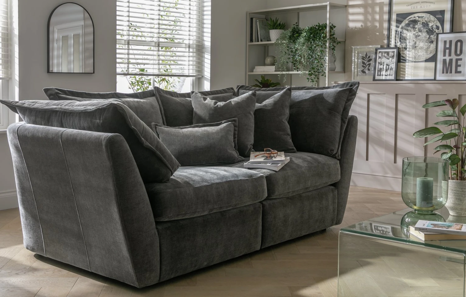 Habitat Jacques Large 3 Seater Sofa - Grey 2 Habitat Jacques Large 3 Seater Sofa - Grey - Image 2