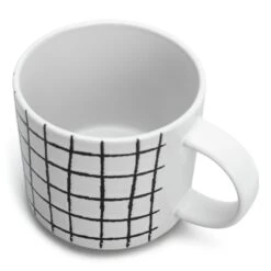 Habitat Grid Set Of 4 Mugs - White 11 Habitat Grid Set Of 4 Mugs - White -Habitat Store 1402944 R Z004A